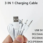 9eight5 Electronics Accessories Barrel Jack 3 in 1 Power Cable - (White) 1m Barrel Jack 3 in 1 Power Cable - (White) 1m