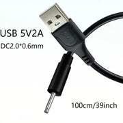 9eight5 Electronics Accessories Barrel Jack Power Cable - 2mm x 0.6mm charger (Black) 1m Barrel Jack Power Cable - 2mm x 0.6mm charger (Black) 1m