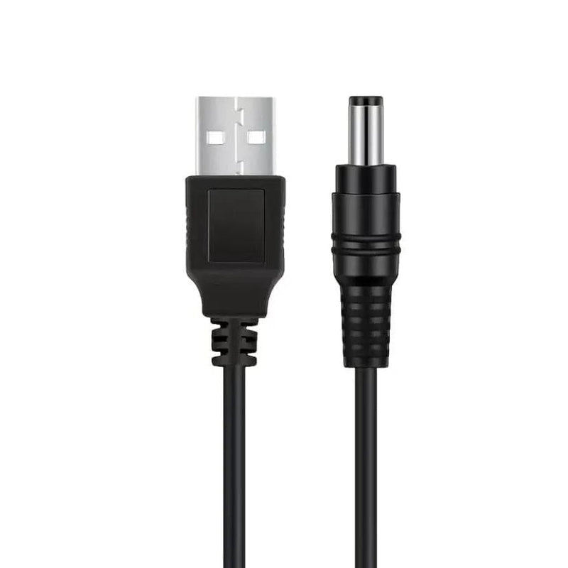 9eight5 Electronics Accessories Barrel Jack Power Cable - 5V / 5.5mm x 2.1mm charger (Black) 1m Barrel Jack Power Cable - 5V / 5.5mm x 2.1mm charger (Black) 1m