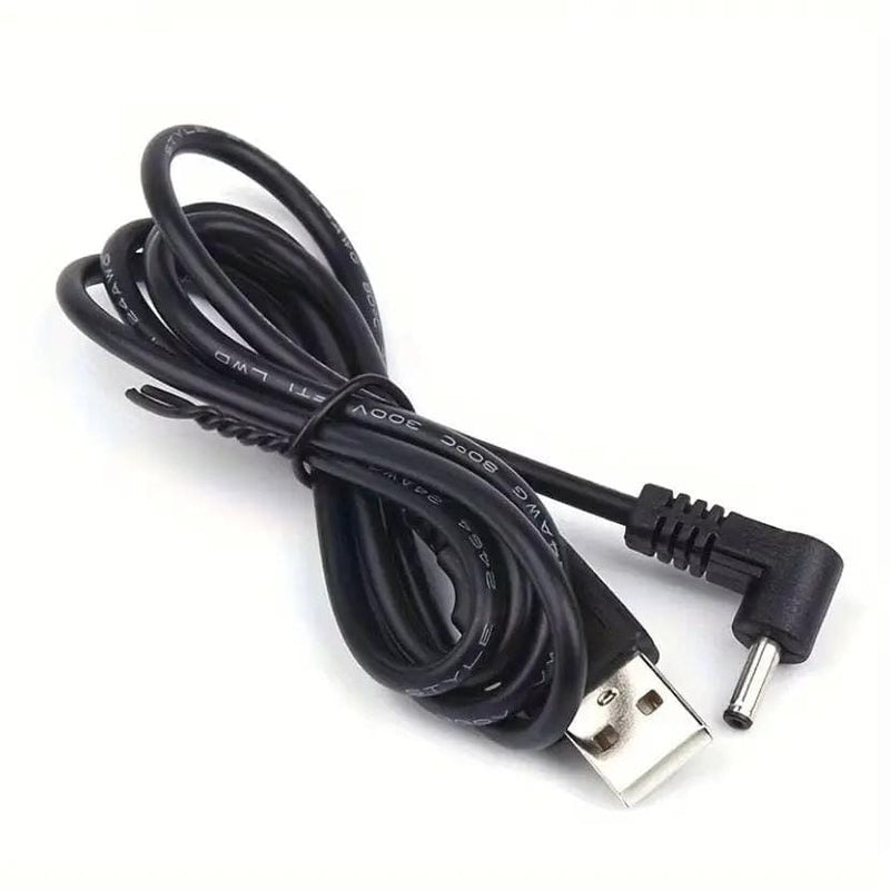 9eight5 Electronics Accessories Barrel Jack Power Cable (Elbow) - 3.5mm x 1.35mm charger (Black) 1m Barrel Jack Power Cable (Elbow) - 3.5mm x 1.35mm charger (Black) 1m