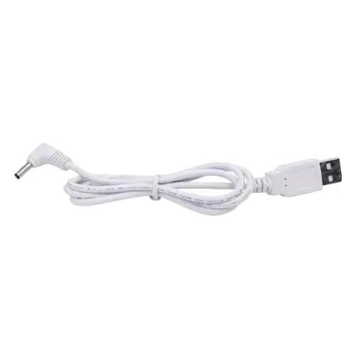 9eight5 Electronics Accessories Barrel Jack Power Cable (Elbow) - 3.5mm x 1.35mm charger (White) 1m - 5V DC Barrel Jack Power Cable (Elbow) - 3.5mm x 1.35mm charger (White) 1m - 5V DC