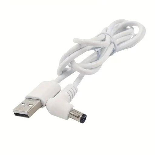 9eight5 Electronics Accessories Barrel Jack Power Cable (Elbow) - 5.5mm x 2.1mm charger (White) 1m Barrel Jack Power Cable (Elbow) - 5.5mm x 2.1mm charger (White) 1m
