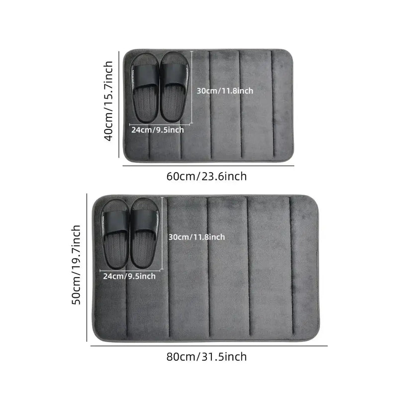 Bathroom Velvet Anti-slip Mat (different colours & sizes available) by Habicare
