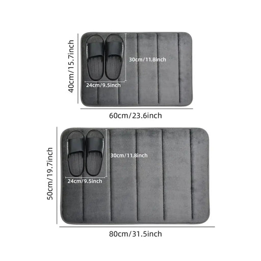 Bathroom Velvet Anti-slip Mat (different colours & sizes available) by Habicare