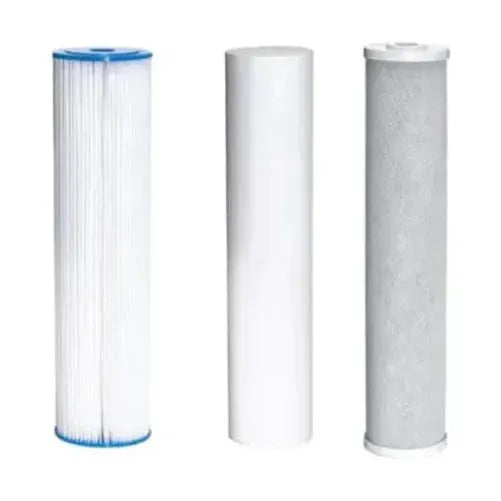 20" Jumbo 3-Stage Replacement Filter Kit - Mains or Rainwater, Davey or Waimana NZ by Filtration Station NZ