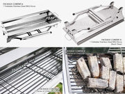 BBQ Stove Foldable Stainless Steel Charcoal BBQ Stove Grill by dealonline.co.nz