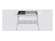 Foldable Stainless Steel BBQ Stove Grill Combo 1 by dealonline.co.nz