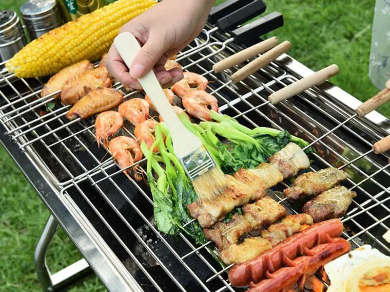 Foldable Stainless Steel BBQ Stove Grill Combo 2 by dealonline.co.nz