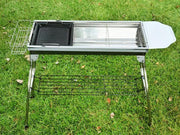 Foldable Stainless Steel BBQ Stove Grill Combo 2 by dealonline.co.nz