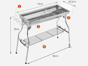 Foldable Stainless Steel BBQ Stove Grill Combo 1 by dealonline.co.nz
