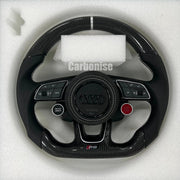 Audi Steering Wheel (Carbon Fiber+Perforated Leather) #19 by CARBONISE
