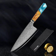 Kitchen Set Knife Damascus Steel Kitchen Knife Kitchen Knife Chef Knife Santoku Knife Japanese Knife Kitchen Tool F by China Dropship