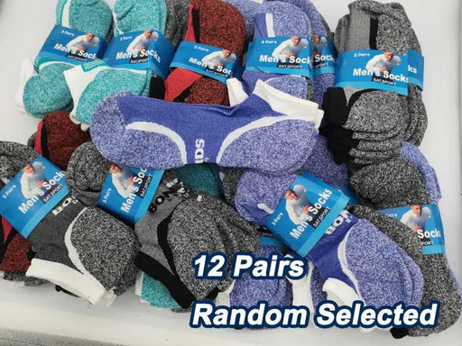 High Performance Sport Socks (12 Pairs) Size 6-10, Random Colour by dealonline.co.nz