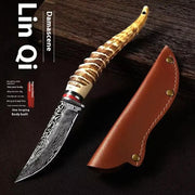 Factory Mongolia Handle Meat Knife Sheep horn knife by China Dropship