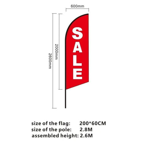 dealonline.co.nz dealonlinenz SALE - Commercial Double Sided Feather Banner Flag Set 3m with Ground Drill Double Sided Feather Banner Flag Set 3m With Drill
