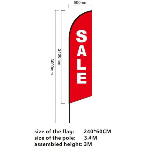 dealonline.co.nz dealonlinenz ‘SALE’ 3.4M Commercial Feather Banner Flag ONLY Sale 3.4M Commercial Feather Banner Flag