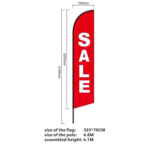 dealonline.co.nz dealonlinenz 'SALE' 4m Sign Commercial Feather Banner Flag ONLY 4m Commercial Feather Banner Flag Outdoor Advertising