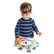 Wooden Bear Colours Clock - Tender Leaf Toys | Wooden Toy NZ by Curious Moonbeam