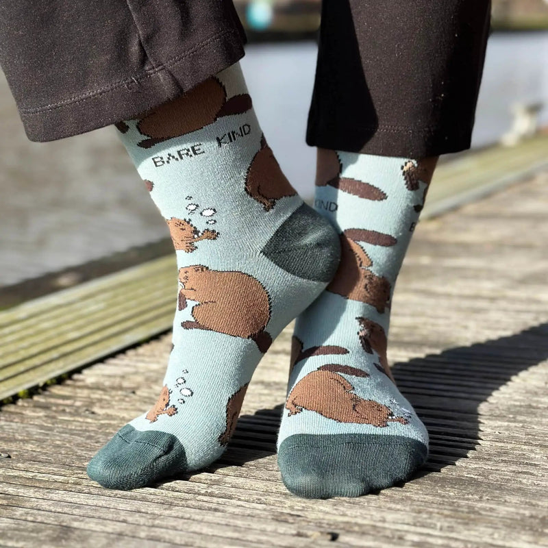 Save the Beavers Bamboo Socks by Barekind NZ