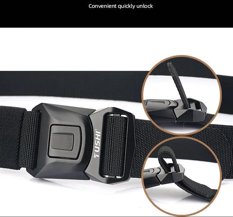 Tactical Belt Military Hiking Nylon Web Rigger Work Belts Heavy-Duty Quick-Relea by dealonline.co.nz