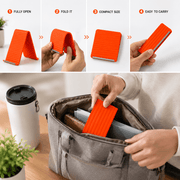 techplus Bendable Silicone Phone Holder – Foldable Mobile, Tablet & Desktop Stand Orange Black Bendable Silicone Phone Holder – Foldable Mobile, Tablet & Desktop Stand Orange Black