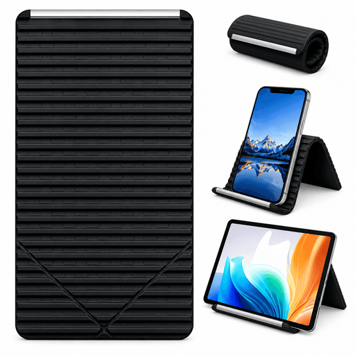 techplus Bendable Silicone Phone Holder – Foldable Mobile, Tablet & Desktop Stand (Black) Default Title Bendable Silicone Phone Holder – Foldable Mobile, Tablet & Desktop Stand (Black) Default Title