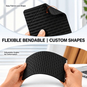 techplus Bendable Silicone Phone Holder – Foldable Mobile, Tablet & Desktop Stand Orange Black Bendable Silicone Phone Holder – Foldable Mobile, Tablet & Desktop Stand Orange Black