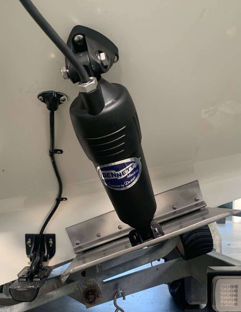 9" X 12" Portofino Stern Bennett Tab System installed on a boat, showcasing quality and performance.