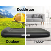 Bestway Air Mattress Double Inflatable Bed 30cm Airbed Grey by SportZone.co.nz