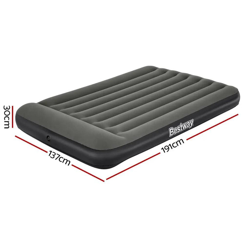 Bestway Air Mattress Double Inflatable Bed 30cm Airbed Grey by SportZone.co.nz