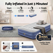 SportZone.co.nz Home & Garden > Inflatable Mattress Bestway Single Air Mattress with Built-in Pump Tritech Inflatable Bed 46cm Bestway Single Air Mattress with Built-in Pump Tritech Inflatable Bed 46cm