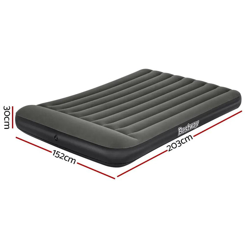 Bestway Air Mattress Queen Inflatable Bed 30cm Airbed Grey by SportZone.co.nz