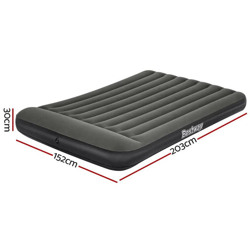 Bestway Air Mattress Queen Inflatable Bed 30cm Airbed Grey by SportZone.co.nz