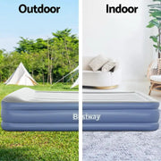 Bestway Air Mattress Queen Inflatable Bed 46cm Airbed Blue by SportZone.co.nz