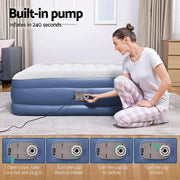 Bestway Air Mattress Queen Inflatable Bed 46cm Airbed Blue by SportZone.co.nz