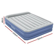 Bestway Air Mattress Queen Inflatable Bed 46cm Airbed Blue by SportZone.co.nz