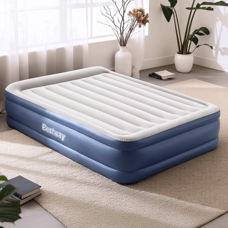 Bestway Air Mattress Queen Inflatable Bed 46cm Airbed Blue by SportZone.co.nz