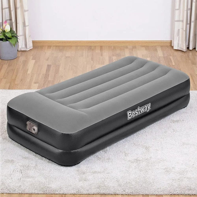 SportZone.co.nz Outdoor > Camping Bestway Air Mattress Single Inflatable Bed 46cm Airbed Black Bestway Air Mattress Single Inflatable Bed 46cm Airbed Black