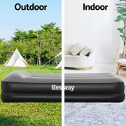 SportZone.co.nz Outdoor > Camping Bestway Air Mattress Single Inflatable Bed 46cm Airbed Black Bestway Air Mattress Single Inflatable Bed 46cm Airbed Black