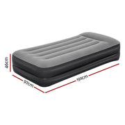 SportZone.co.nz Outdoor > Camping Bestway Air Mattress Single Inflatable Bed 46cm Airbed Black Bestway Air Mattress Single Inflatable Bed 46cm Airbed Black