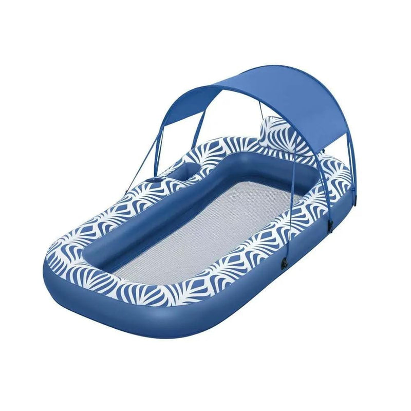 SportZone.co.nz Home & Garden > Pool & Accessories > Pool Toys & Inflatables Bestway Inflatable Floating Float Lounger with Sunshade Canopy 1.98Mx1.12M Blue Bestway Inflatable Floating Float Lounger with Sunshade Canopy 1.98Mx1.12M Blue