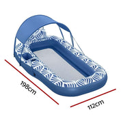 SportZone.co.nz Home & Garden > Pool & Accessories > Pool Toys & Inflatables Bestway Inflatable Floating Float Lounger with Sunshade Canopy 1.98Mx1.12M Blue Bestway Inflatable Floating Float Lounger with Sunshade Canopy 1.98Mx1.12M Blue