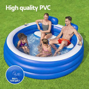SportZone.co.nz Home & Garden > Pool & Accessories > Swimming Pools Bestway Kids Inflatable Pool Above Ground Pools Bench Seat Cup Holder 231x219cm Bestway Kids Inflatable Pool Above Ground Pools Bench Seat Cup Holder 231x219cm