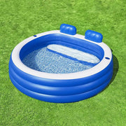 SportZone.co.nz Home & Garden > Pool & Accessories > Swimming Pools Bestway Kids Inflatable Pool Above Ground Pools Bench Seat Cup Holder 231x219cm Bestway Kids Inflatable Pool Above Ground Pools Bench Seat Cup Holder 231x219cm
