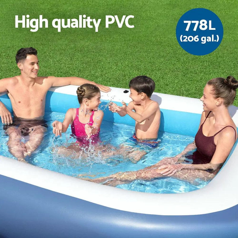 SportZone.co.nz Home & Garden > Pool & Accessories > Swimming Pools Bestway Kids Inflatable Pool Above Ground Splash Pool with Sunshade 254x178cm Bestway Kids Inflatable Pool Above Ground Splash Pool with Sunshade 254x178cm