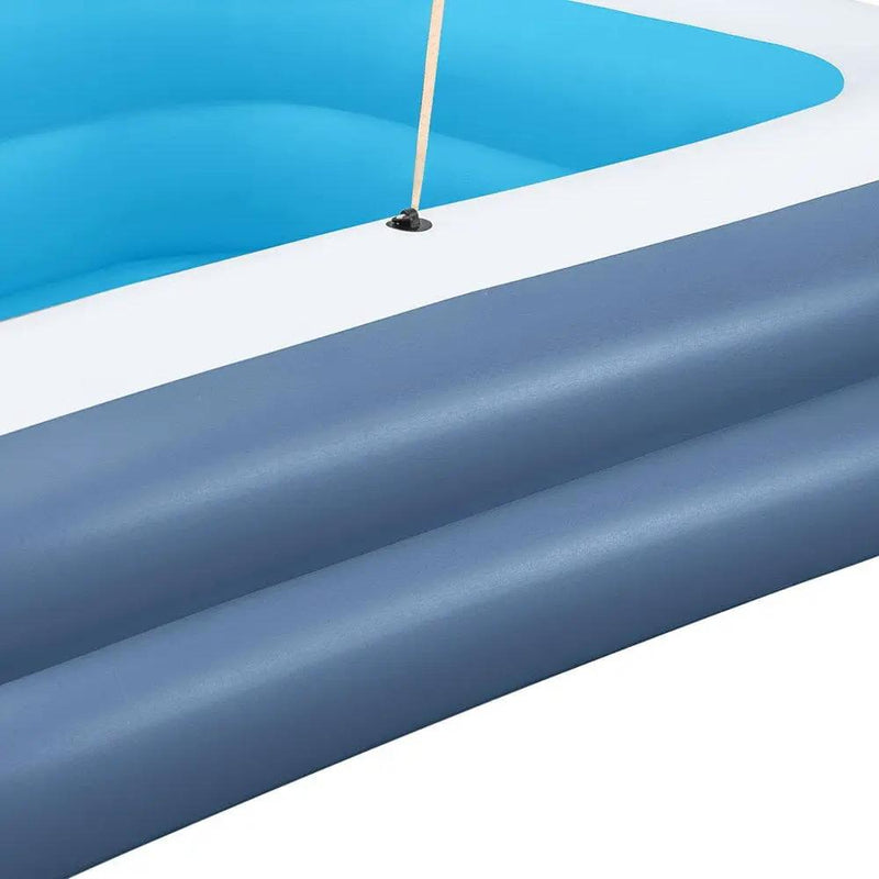 SportZone.co.nz Home & Garden > Pool & Accessories > Swimming Pools Bestway Kids Inflatable Pool Above Ground Splash Pool with Sunshade 254x178cm Bestway Kids Inflatable Pool Above Ground Splash Pool with Sunshade 254x178cm