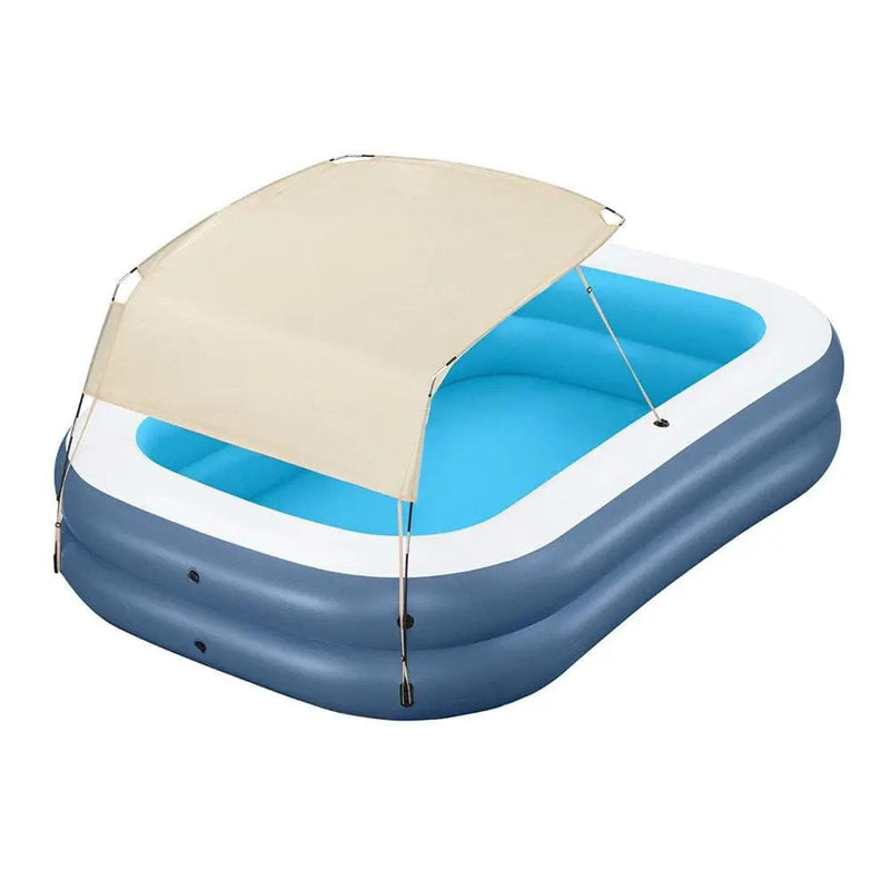 SportZone.co.nz Home & Garden > Pool & Accessories > Swimming Pools Bestway Kids Inflatable Pool Above Ground Splash Pool with Sunshade 254x178cm Bestway Kids Inflatable Pool Above Ground Splash Pool with Sunshade 254x178cm