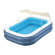 SportZone.co.nz Home & Garden > Pool & Accessories > Swimming Pools Bestway Kids Inflatable Pool Above Ground Splash Pool with Sunshade 254x178cm Bestway Kids Inflatable Pool Above Ground Splash Pool with Sunshade 254x178cm