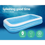 SportZone.co.nz Home & Garden > Pool & Accessories > Swimming Pools Bestway Kids Pool 305x183x56cm Inflatable Above Ground Swimming Pools 1161L Bestway Kids Pool 305x183x56cm Inflatable Above Ground Swimming Pools 1161L
