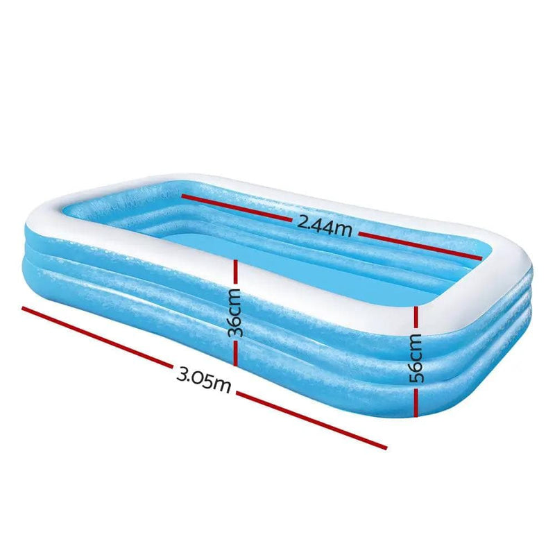SportZone.co.nz Home & Garden > Pool & Accessories > Swimming Pools Bestway Kids Pool 305x183x56cm Inflatable Above Ground Swimming Pools 1161L Bestway Kids Pool 305x183x56cm Inflatable Above Ground Swimming Pools 1161L